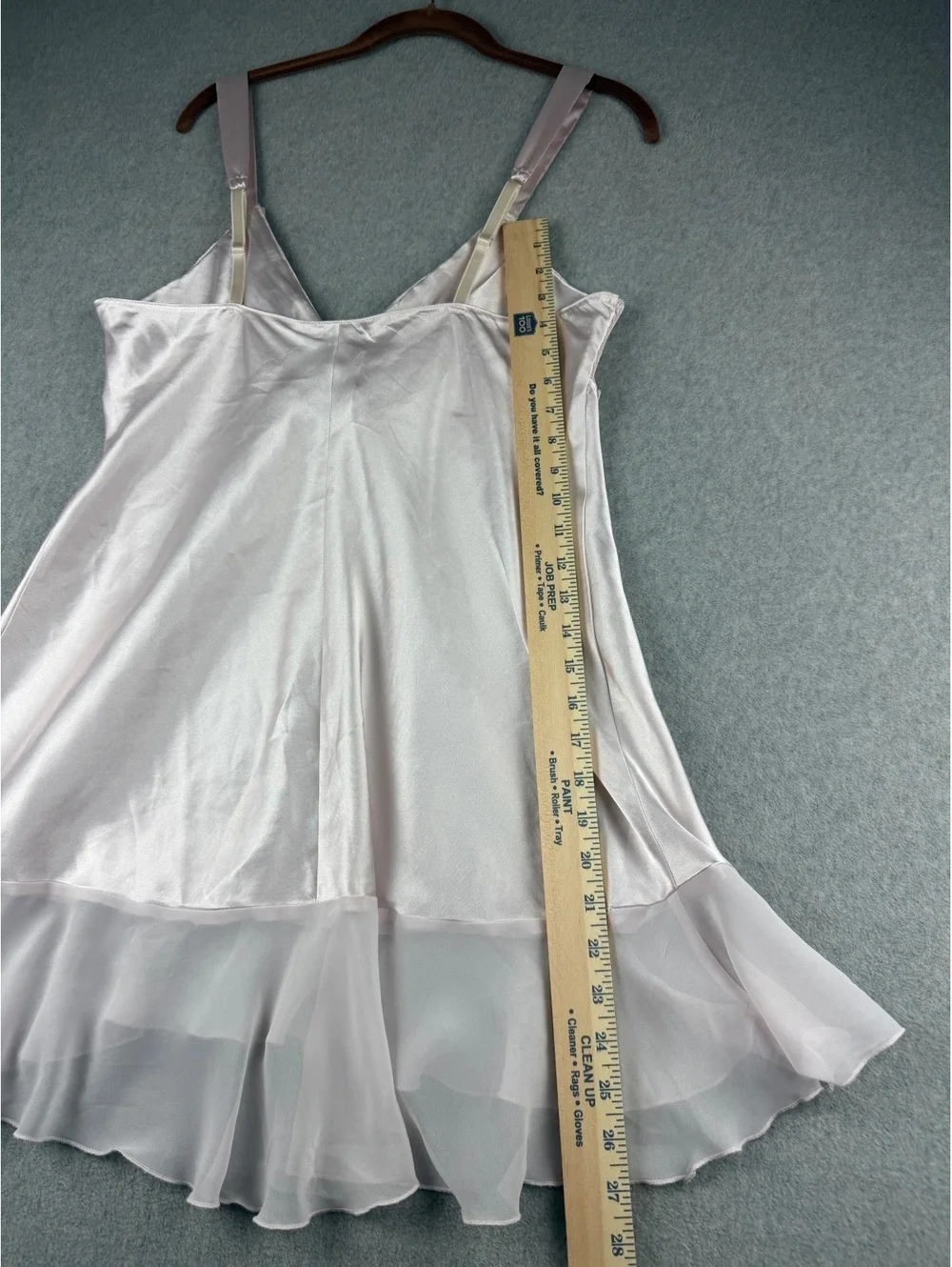 Linea Donatella Pink Satin Babydoll Chemise L Lace Ruffle Y2K Coquette Lingerie